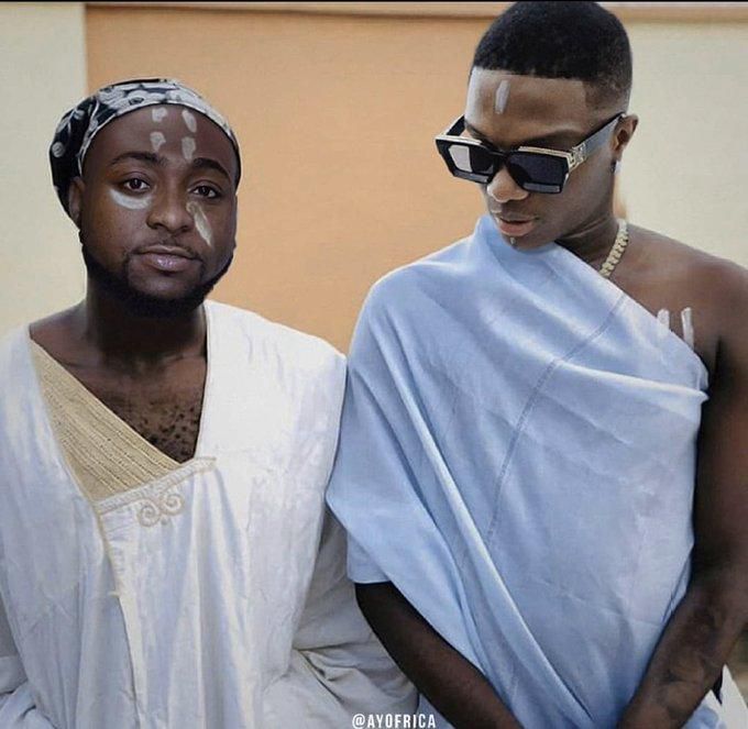 Davido and Wizkid (Twitter)