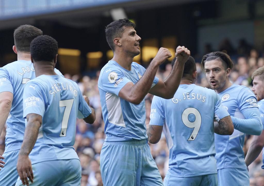 Rodri scored Man City's third goal against Newcastle on Sunday