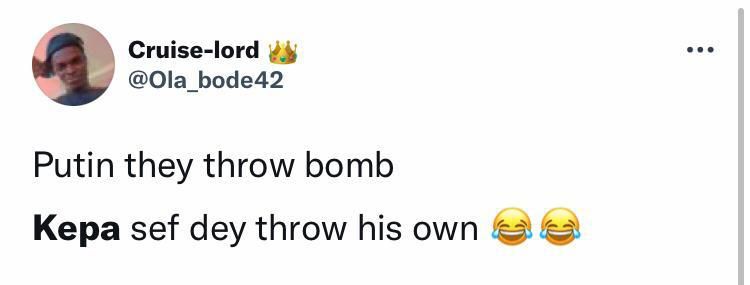 A Nigerian twitter user with the Ultimate Belter for Kepa
