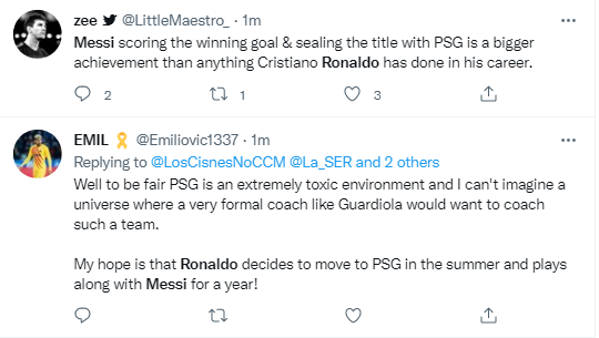 Reactions as Messi scores for PSG to win the league