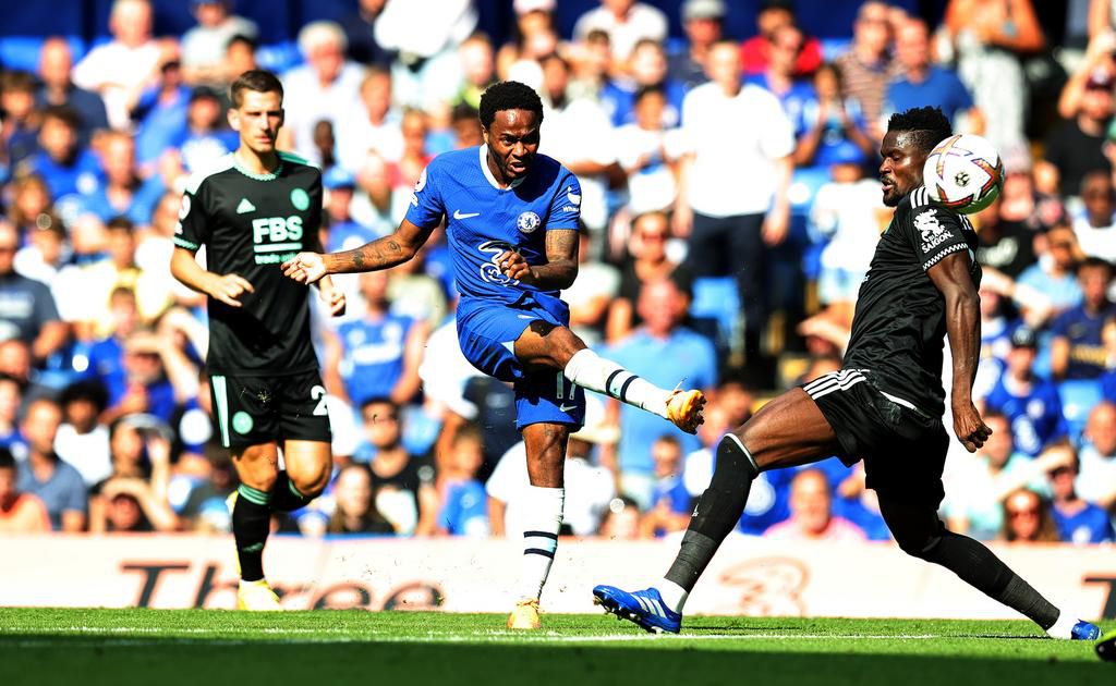 Raheem Sterling grabbed his first Chelsea goal against Leicester City