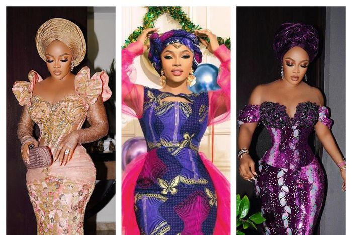 These aso-ebi styles are inspired by Toke Makinwa [Instagram]