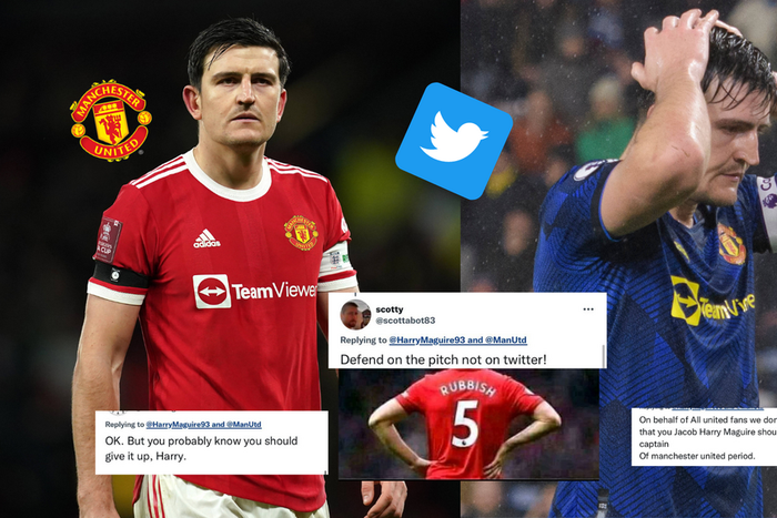 Fans have slammed Harry Maguire after twitter post claiming all is well in the Manchester United dressing room