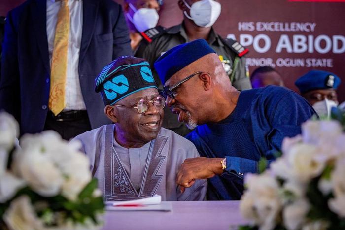 Asiwaju Bola Tinubu and Oguns State Governor, Dapo Abiodun.