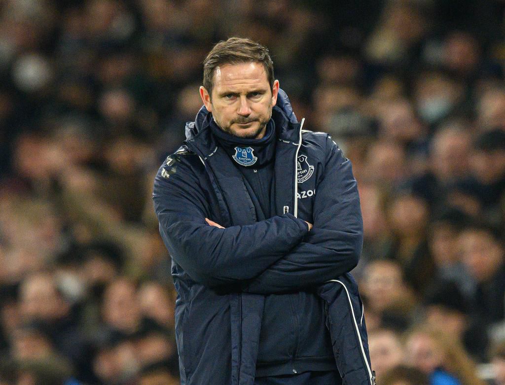 Frank Lampard looks on as Everton were thrashed by Tottenham at White Hart Lane on Monday