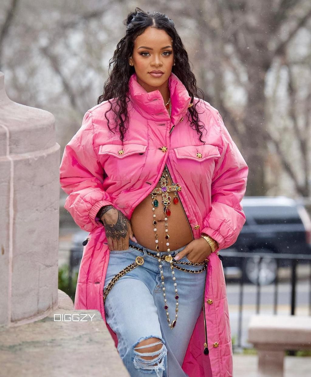 She wore this to announce her pregnancy [Instagram/Diggzy]