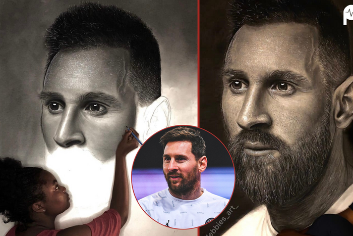 Pulse Sports features an incredible fan art of Lionel Messi by a popular 20-year-old female artist