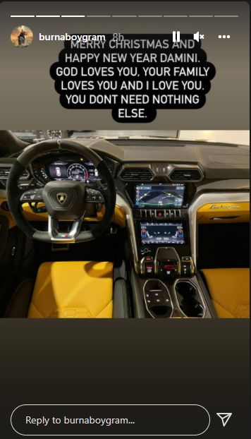 The singer's new car is the latest addition to the Lamborghini family.