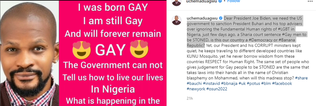 Uche Maduagwu makes u-turn, says he is gay