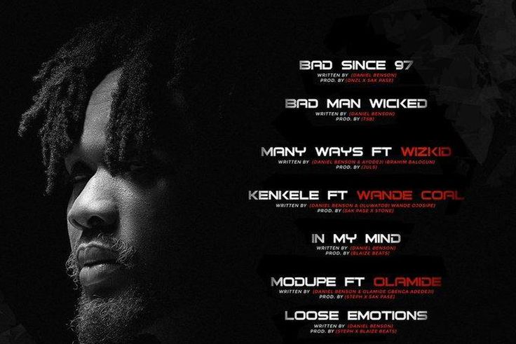 BNXN - BAD SINCE 97 TRACKLIST