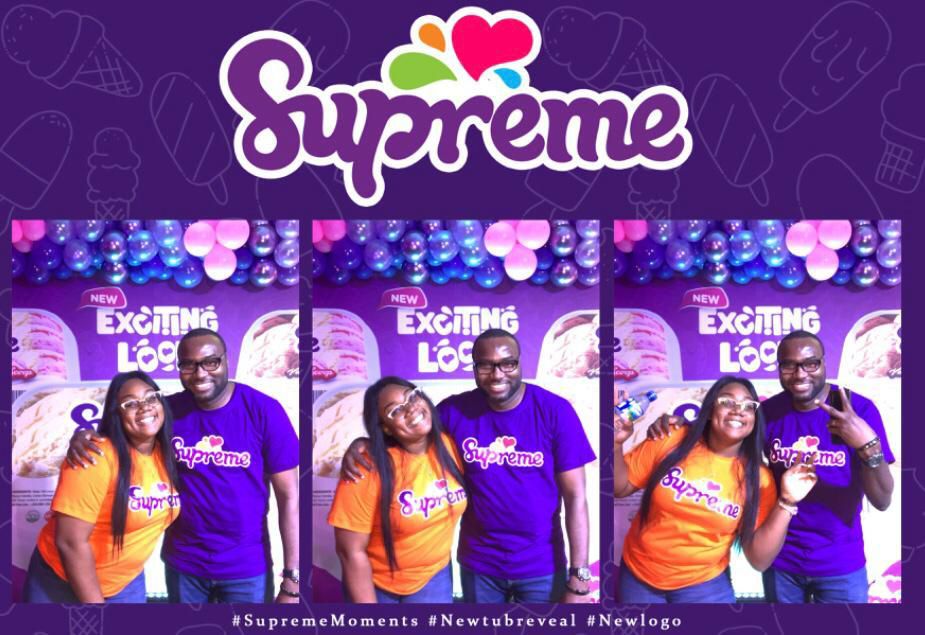 Ponmile Alabi, Brand Manager, Dairies and Beverages, UAC Foods Limited  and Kayode Momoh, Procurement Manager, UAC Foods Limited, at the Supreme relaunch event