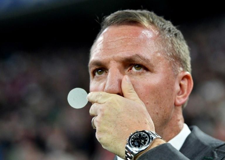 Celtic manager Brendan Rodgers, pictured on October 18, 2017, told the BBC on October 27 that he reconsidered how he managed stress after suffering what he thought was a cardiac arrest following his 2015 firing from Liverpool