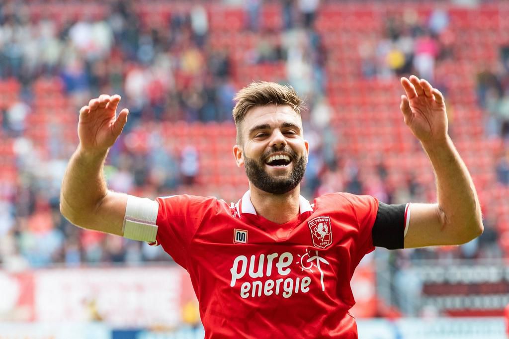 Robin Propper celebrates his goal against Ajax