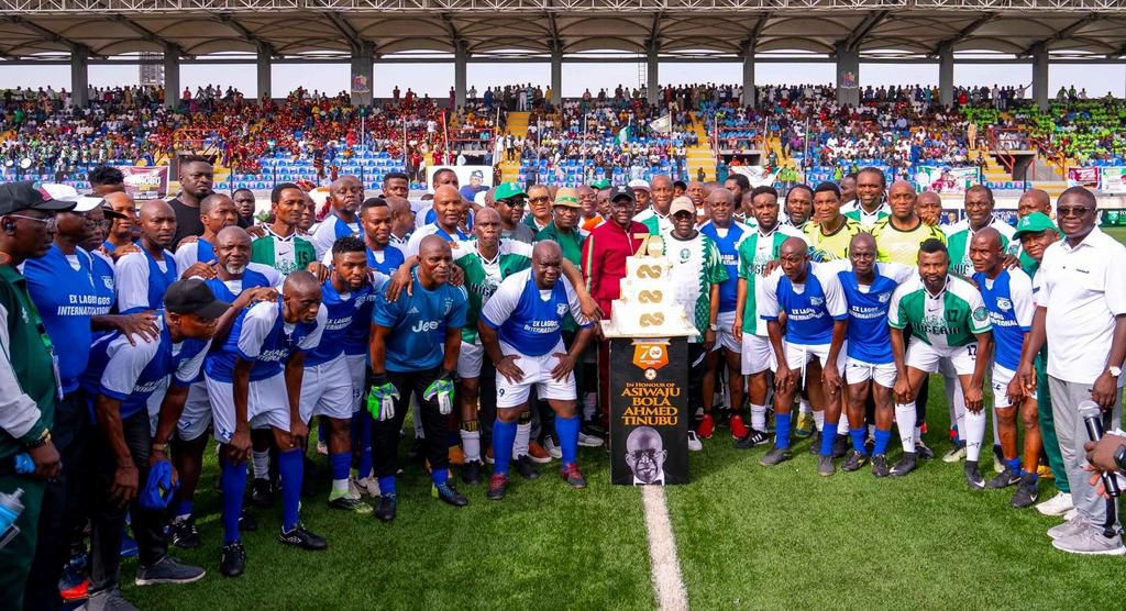 Ex-Super Eagles players defeated Team Lagos 2-0 at Tinubu's 70th birthday novelty match