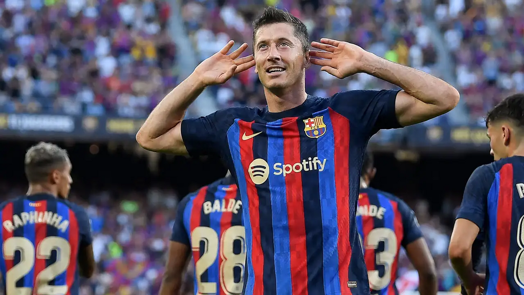 Robert Lewandowski sous le maillot du FC Barcelone