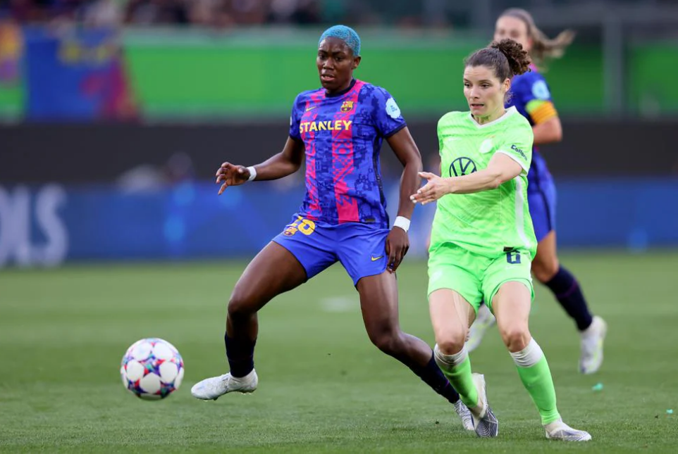 Oshoala helps Barcelona Femeni return to Champions League final against Wolfsburg