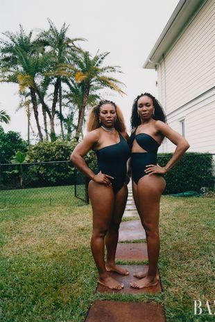 Serena and Venus Williams back cover Harper Bazaar Magazine March edition