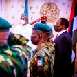 President Muhammadu Buhari in a security meeting with service chiefs [Presidency]