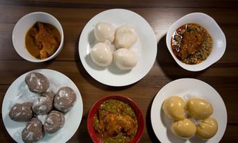 Different Nigerian meals have a discussion {Adobestock]