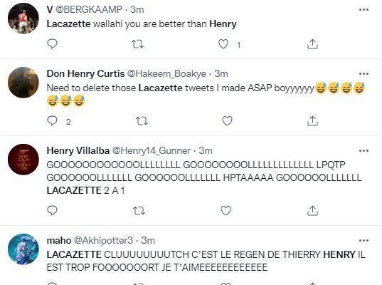 Reactions as Lacazette leads Arsenal to victory