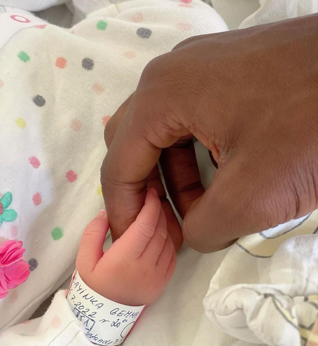 Super Eagles star Peter Olayinka and wife welcome baby [Photos]