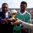 Kanu Nwankwo and Sepp Blatter