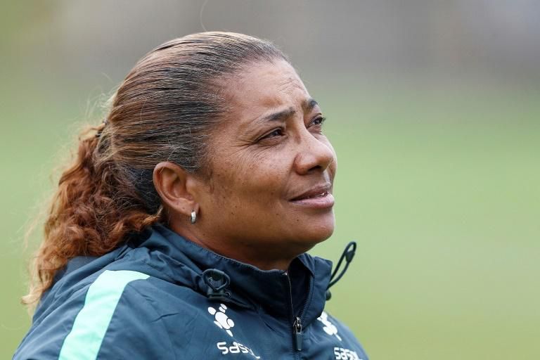 South Africa's Head Coach Desiree Ellis attends the South African National Women's football team training session held at the Princess Magogo Stadium in Kwa Mashu outsdie Durban on April 2, 2019. The South African team, affectionately known as Banyana ...