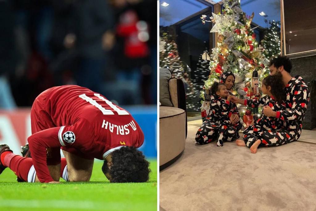 Mohamed Salah celebrates Christmas