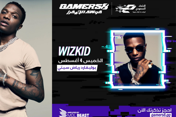 Wizkid will be performing in Saudi Arabia as a headline artiste at the Gamers8 concert