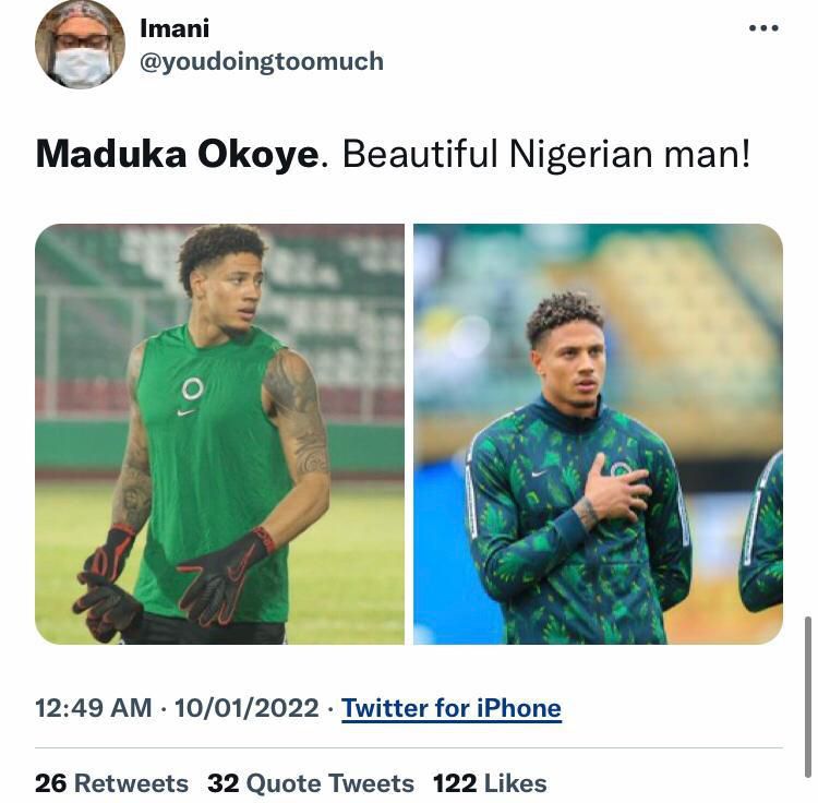 Another Twitter user recognizing beauty