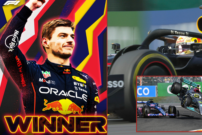 Red Bull's Max Verstappen is victorious in Spa as Hamilton retires early