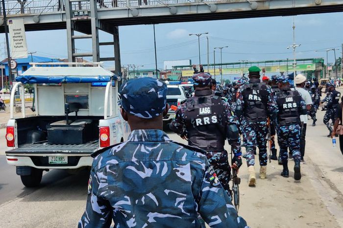 Police officers in Lagos