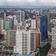 An aerial view of Nairobi City