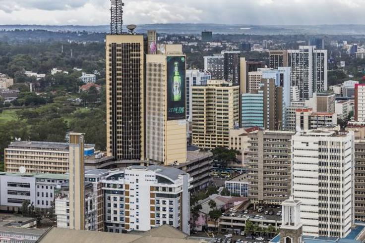 An aerial view of Nairobi City