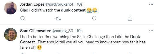 Reactions to the Dunk Contest