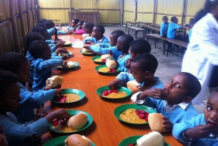 Beneficiaries of Federal Government's Home Grown School Feeding Programme [TheSun]