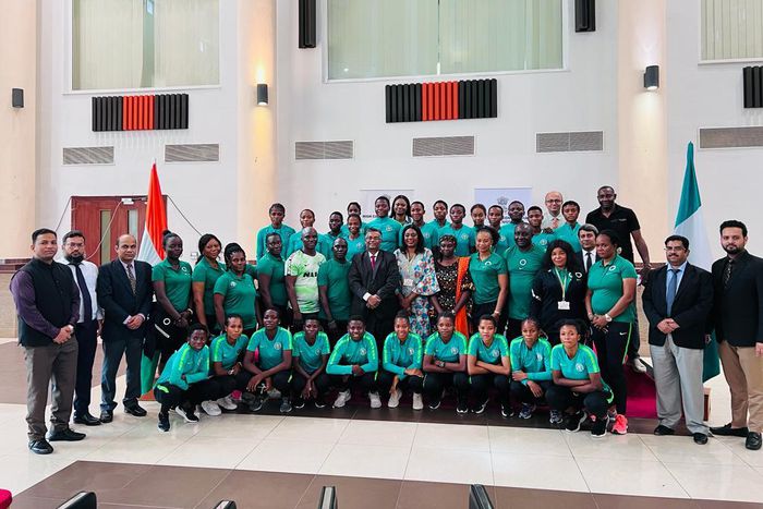 Flamingos visit Indian High Commission ahead of 2022 FIFA U-17 Women's World Cup