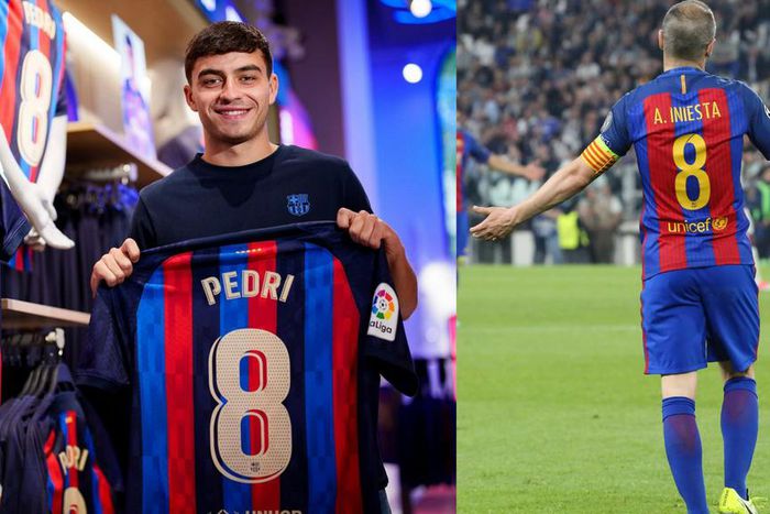Reactions as Pedri gets Barcelona number 8 Iniesta jersey