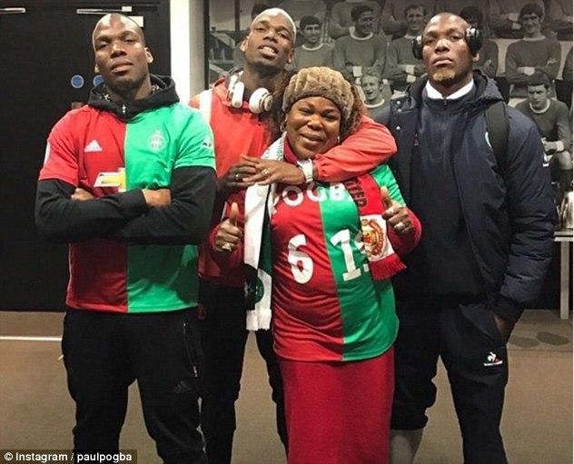 Paul Pogba with brothera, Florentin, Mathias and mother