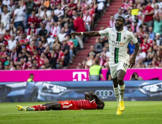 Marcus Thuram scored the opener in Borussia Monchengladbach's draw with Bayern Munich