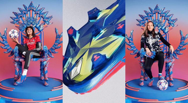 Lyon Women's footballer Wendie Renard models the Adidas Predator Edge+ Firm Ground Cleats