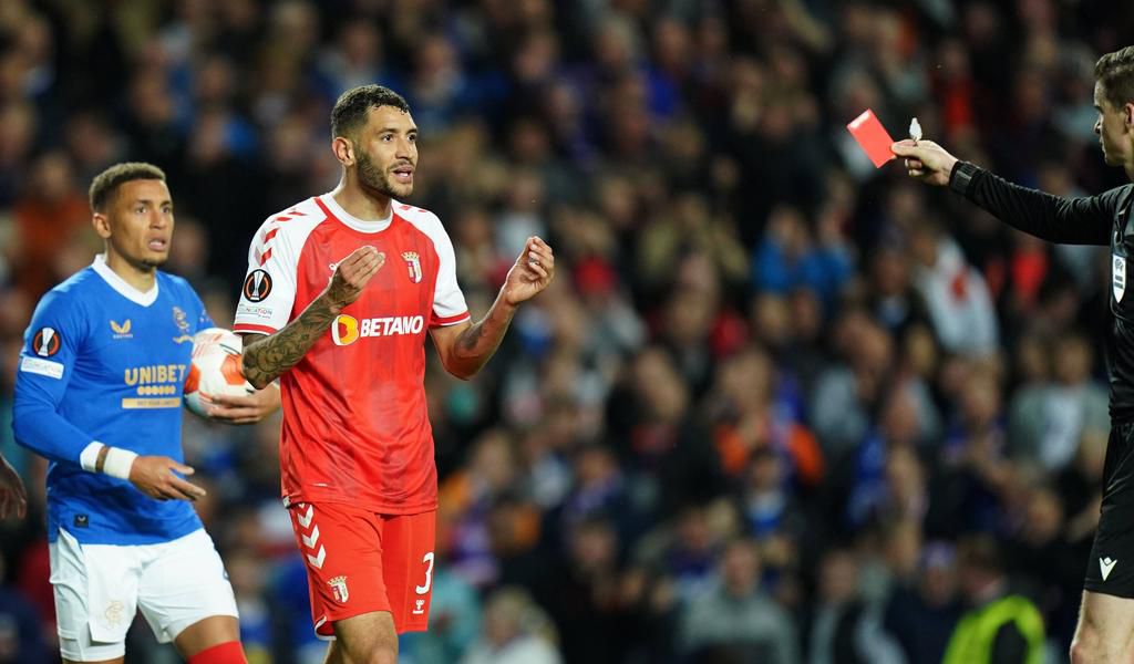 Tormena was sent off for his reckless tackle on Kemar Roofe