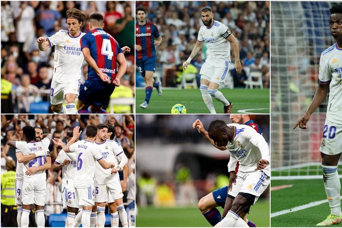 Vinicius Junior scored three goals as Real Madrid beat Levante 6-0