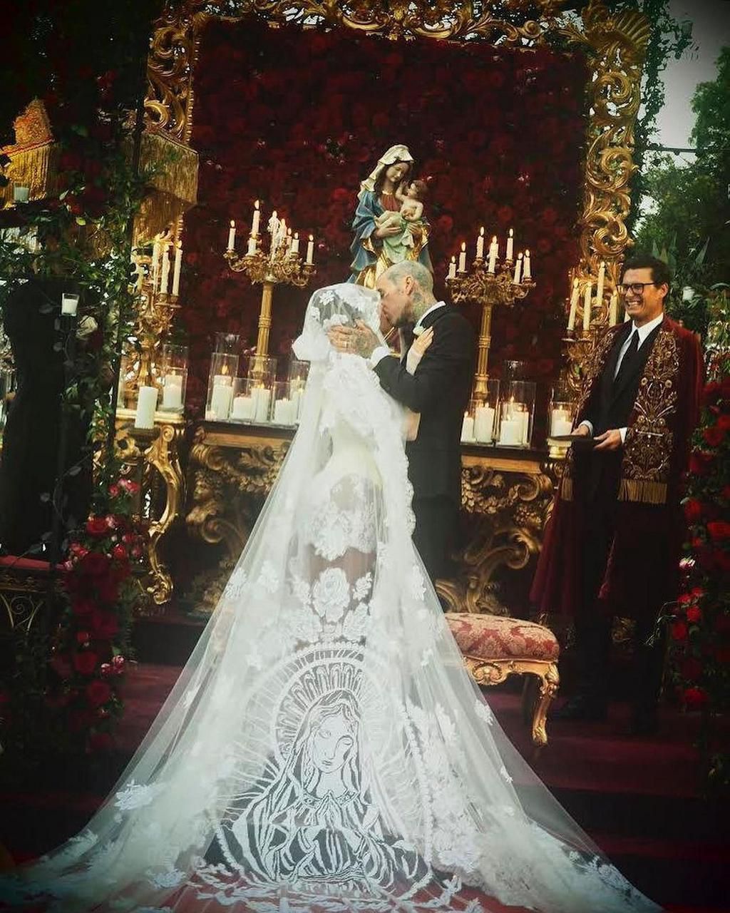 Photos from Kourtney Kardashian & Travis wedding in Italy (Photographer - Ellen von Unwerth)
