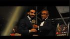 Mohammed Salah (right) receiving the CAF African Player of the Year from Ahmad Ahmad