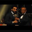 Mohammed Salah (right) receiving the CAF African Player of the Year from Ahmad Ahmad