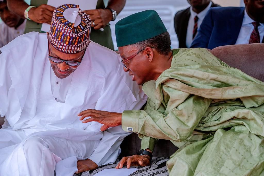 Kaduna State governor, Nasir El-Rufai (right), with President Muhammadu Buhari (left) [Presidency]