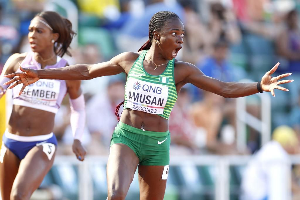 Tomi Amusan when she won the championship [Twitter]