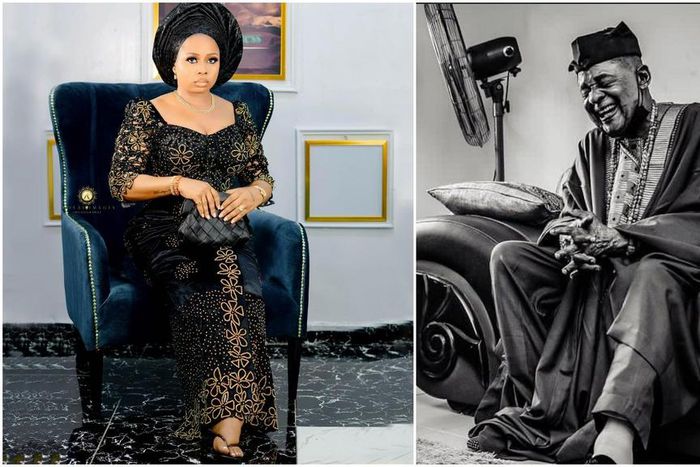 Queen Ola and the late Alaafin of Oyo [Instagram/QueenOla2]