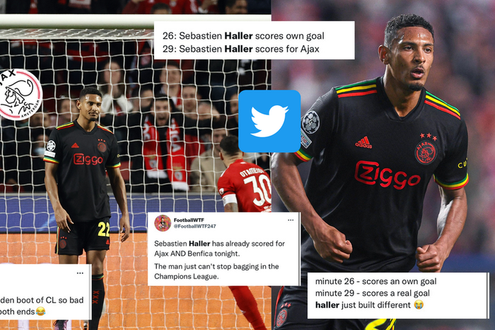Social media reactions to Sebastian Haller scoring for both Ajax and Benfica in the Champions league on Wednesday